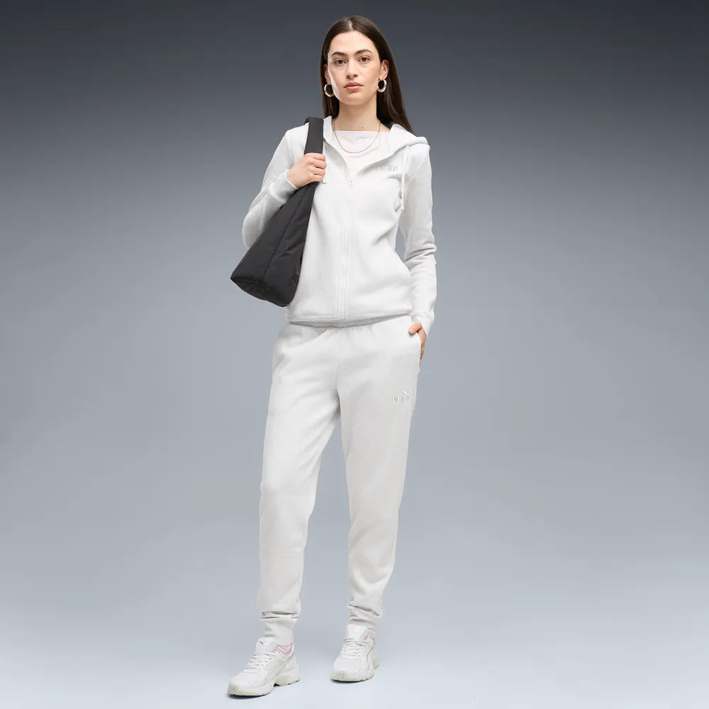 Tuta Hooded Sweat Suit Full-Zip Fleece - Bianco Melange