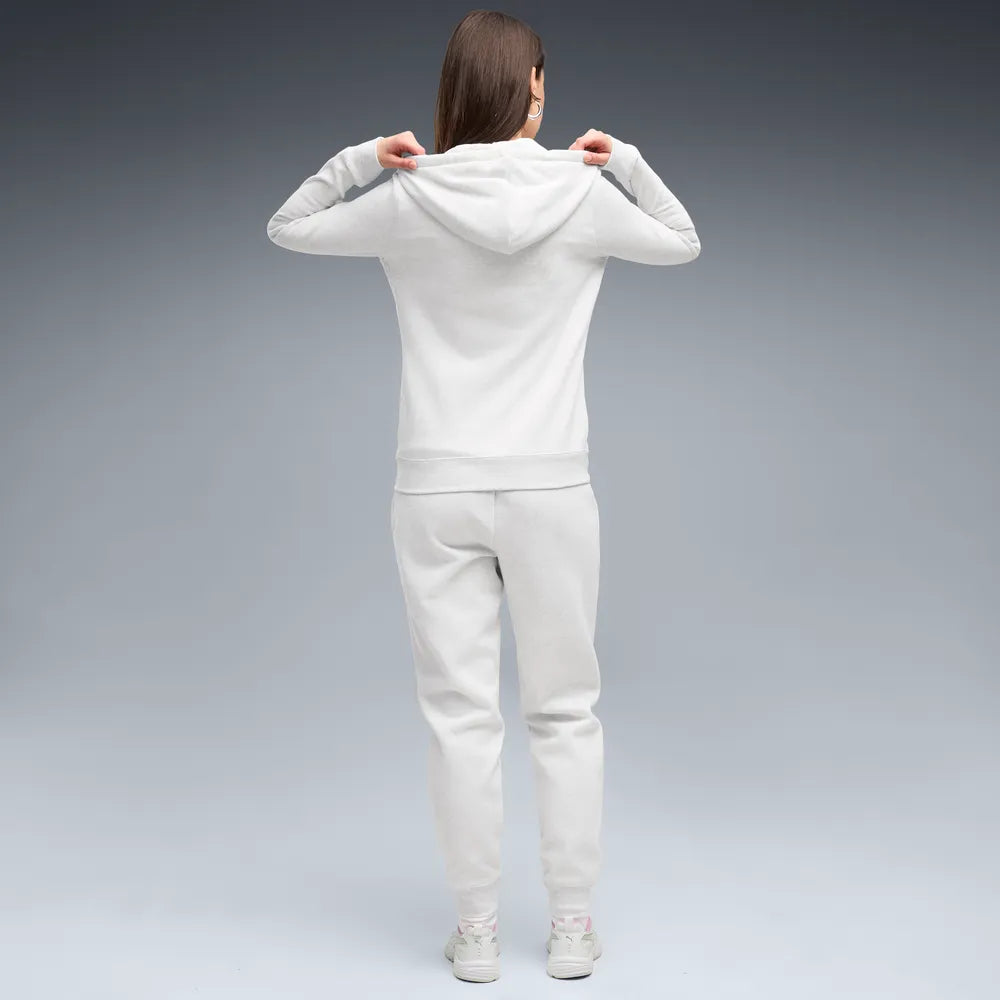 Tuta Hooded Sweat Suit Full-Zip Fleece - Bianco Melange