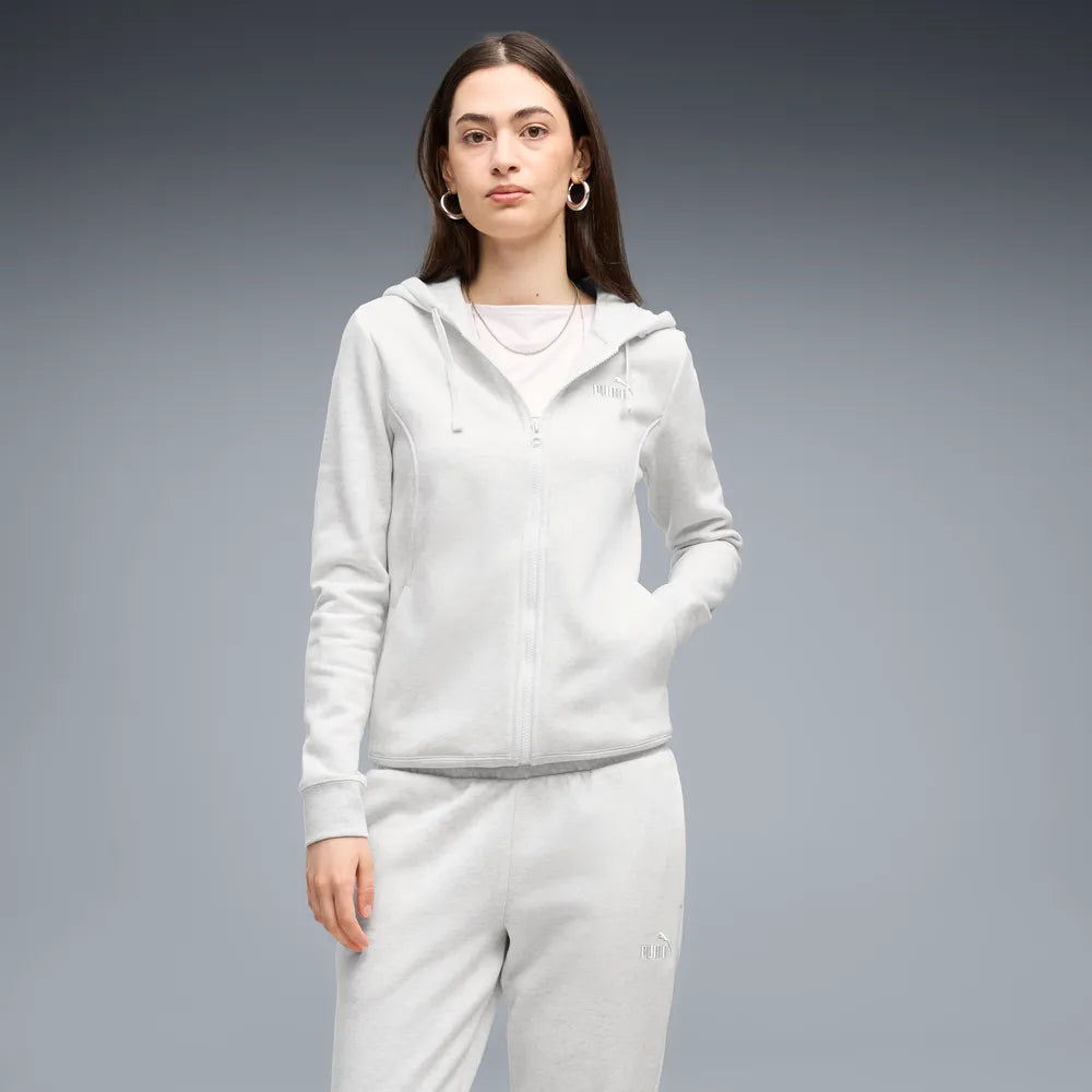 Tuta Hooded Sweat Suit Full-Zip Fleece - Bianco Melange