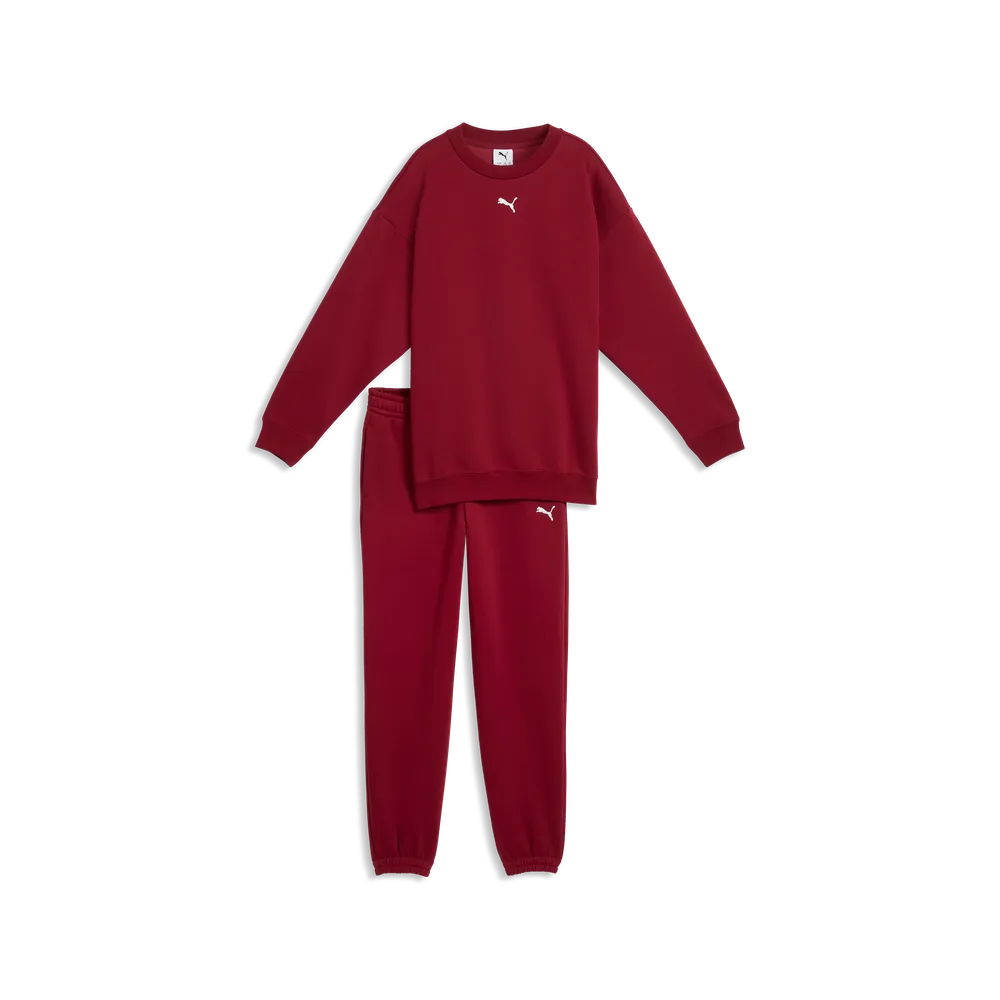 Tuta Loungewear oversize da ragazza - Granata