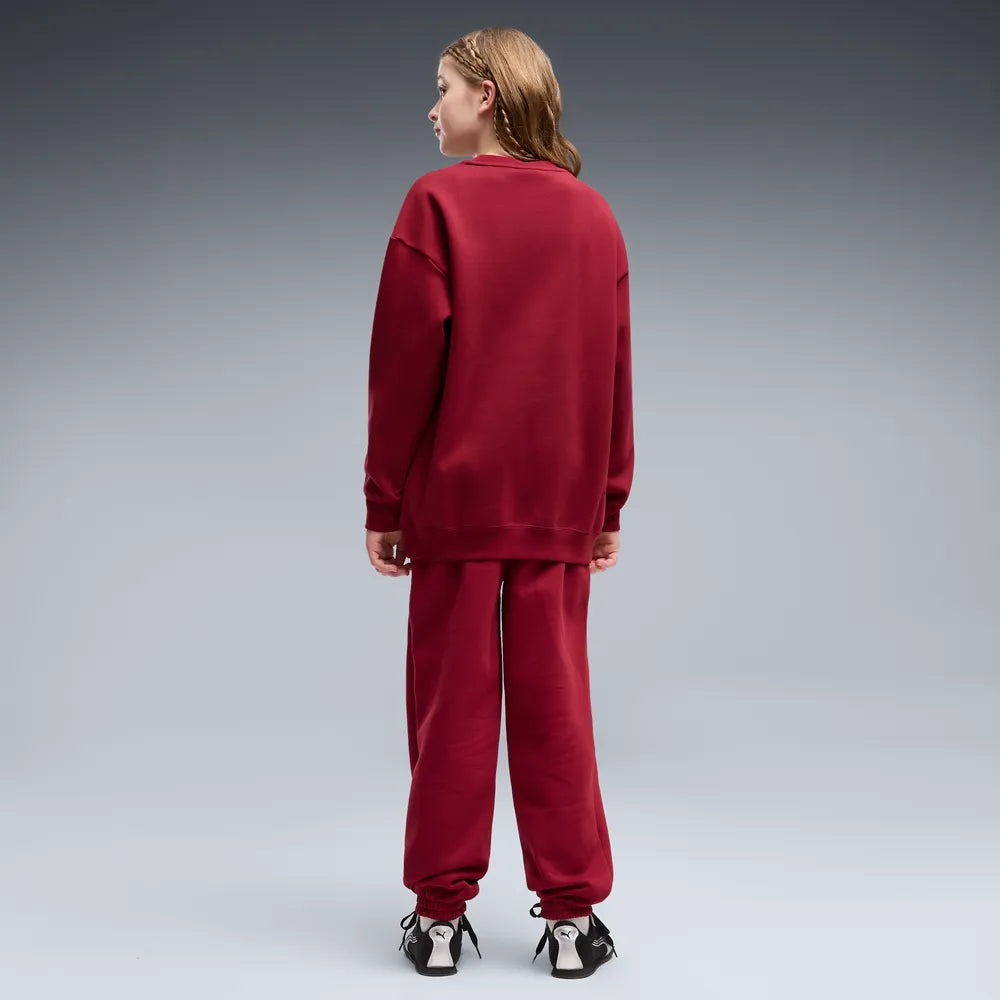 Tuta Loungewear oversize da ragazza - Granata