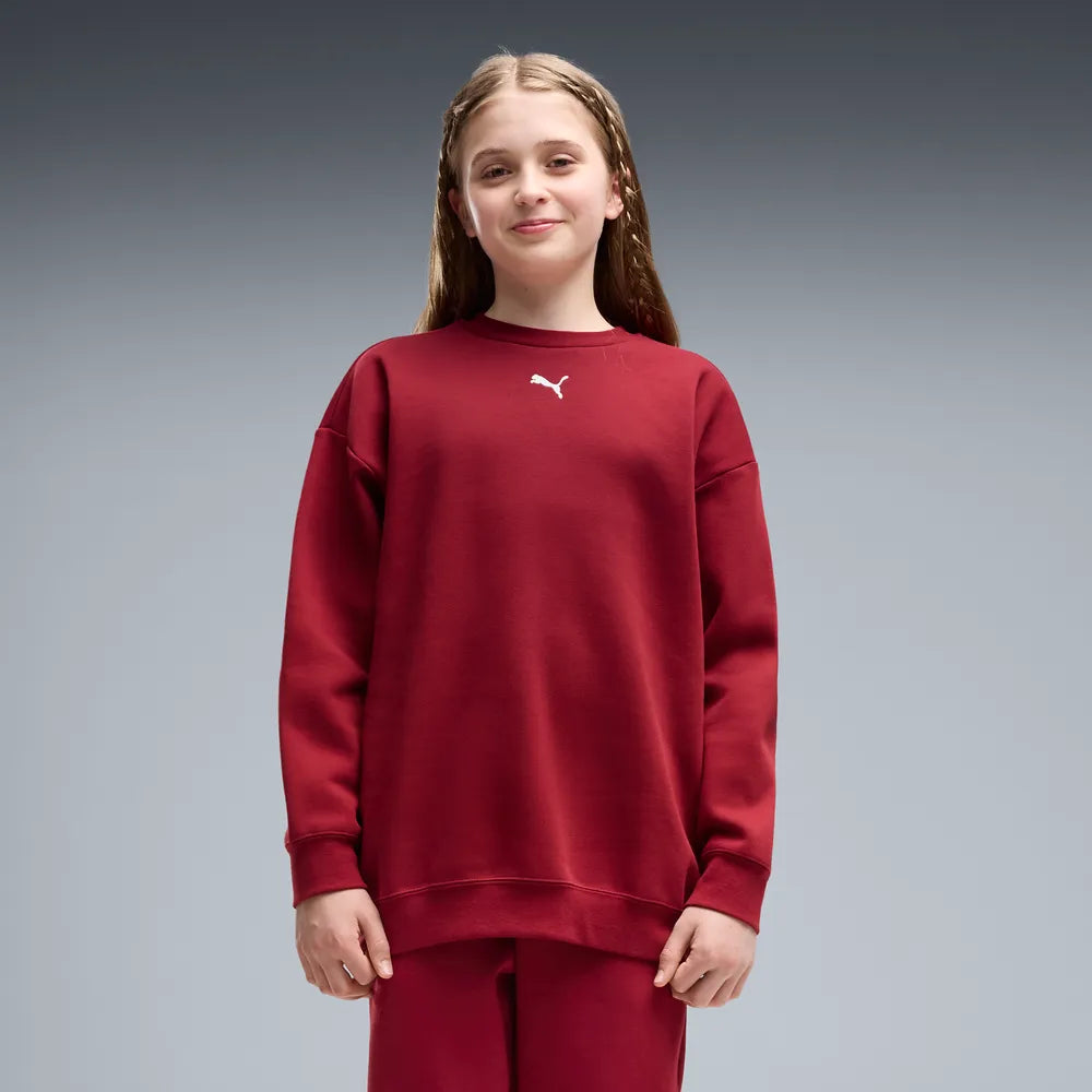 Tuta Loungewear oversize da ragazza - Granata