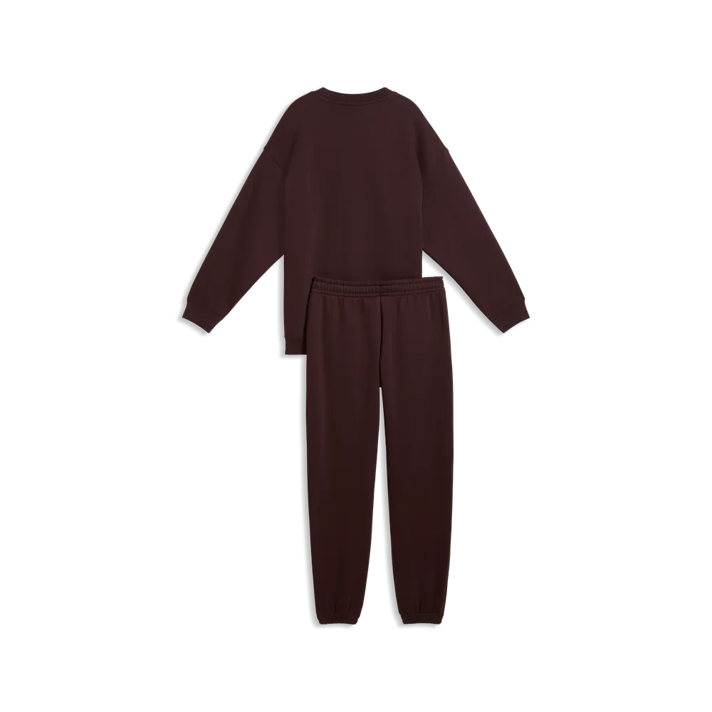 Tuta Loungewear oversize da ragazza - Marrone Cioccolato