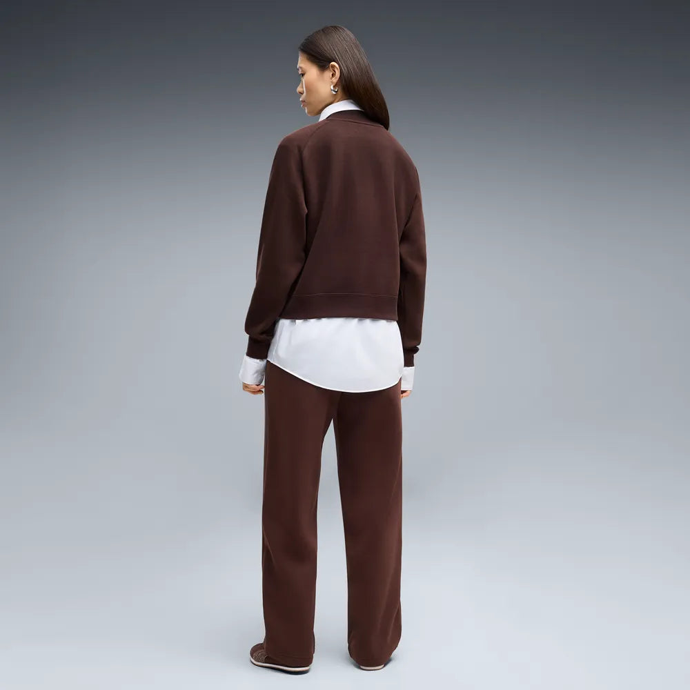 Tuta loungewear in pile da donna - Marrone Cioccolato