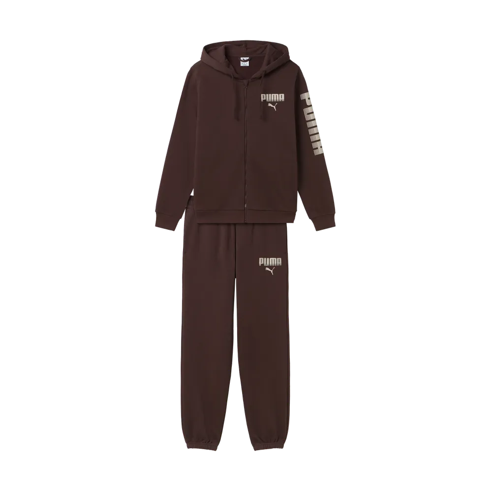 Tuta Essentials Graphic Suit Fleece - Marrone Cioccolato