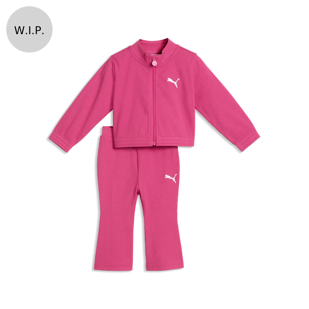 Tuta Essentials Elevated a coste per bimbi ai primi passi - Rosa Opale