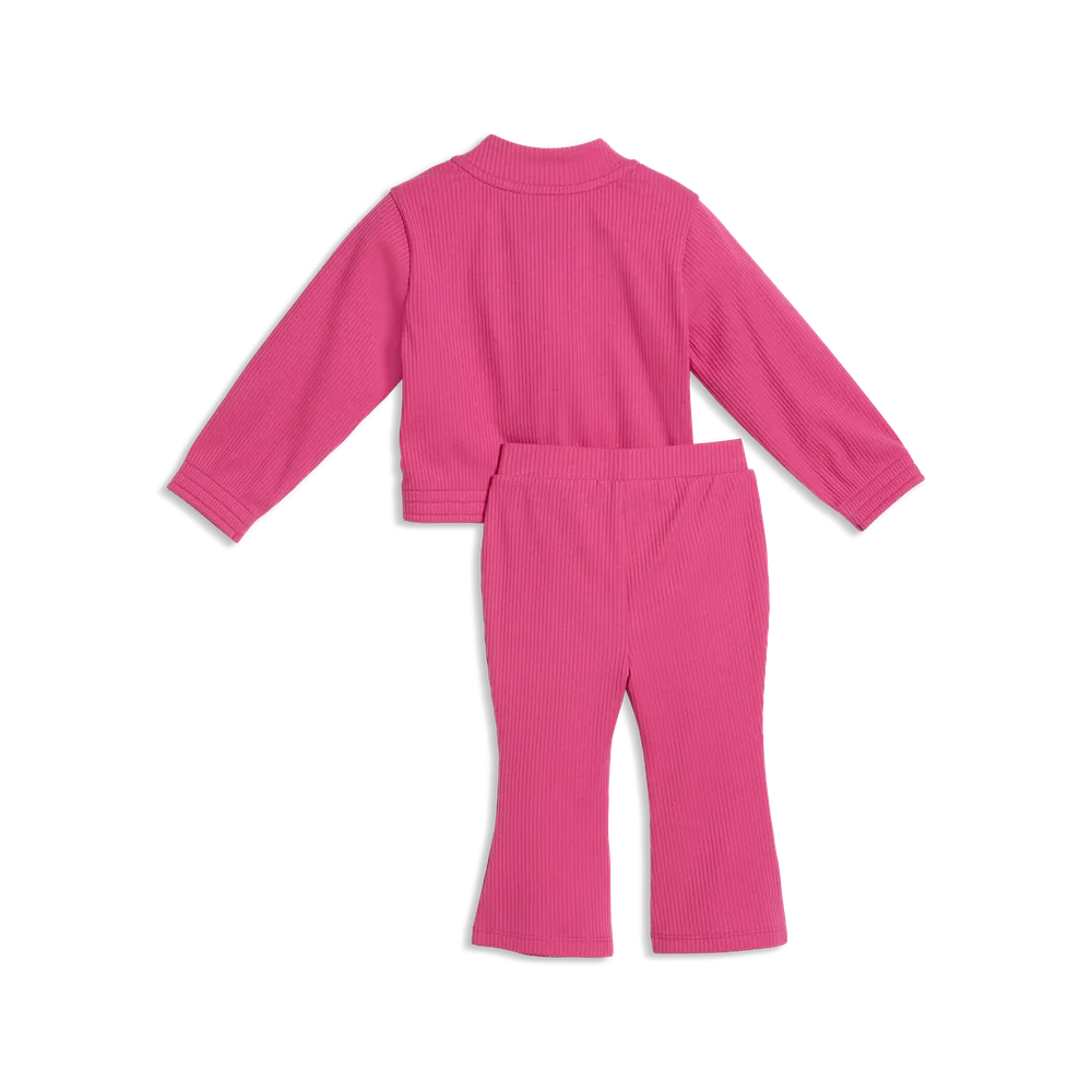 Tuta Essentials Elevated a coste per bimbi ai primi passi - Rosa Opale