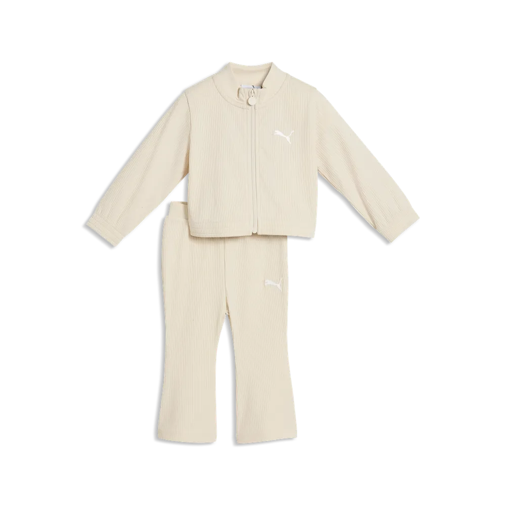 Tuta Essentials Elevated a coste per bimbi ai primi passi - Bianco Neve
