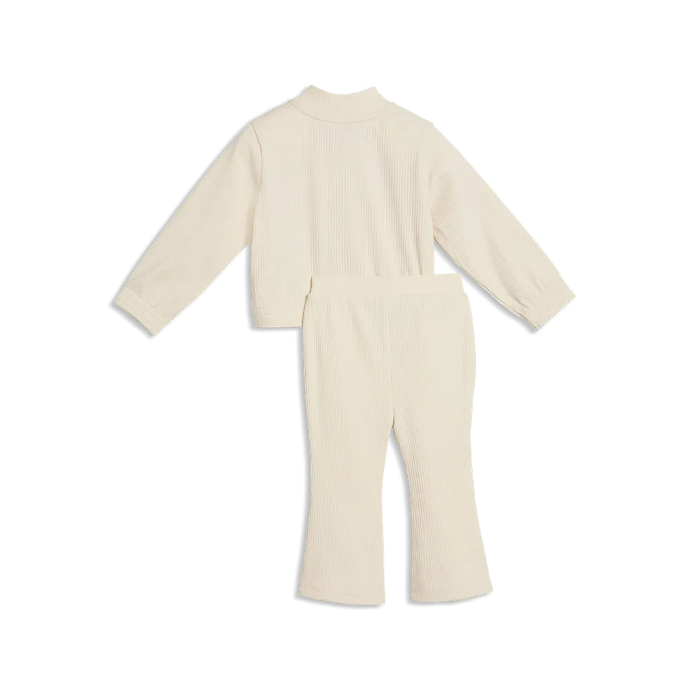 Tuta Essentials Elevated a coste per bimbi ai primi passi - Bianco Neve