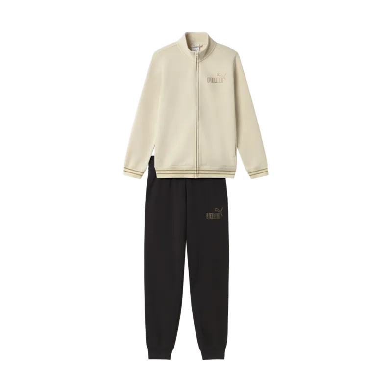 Tuta Essentials+RHINESTONE Full-Zip Suit Fleece Girls - Bianco Neve
