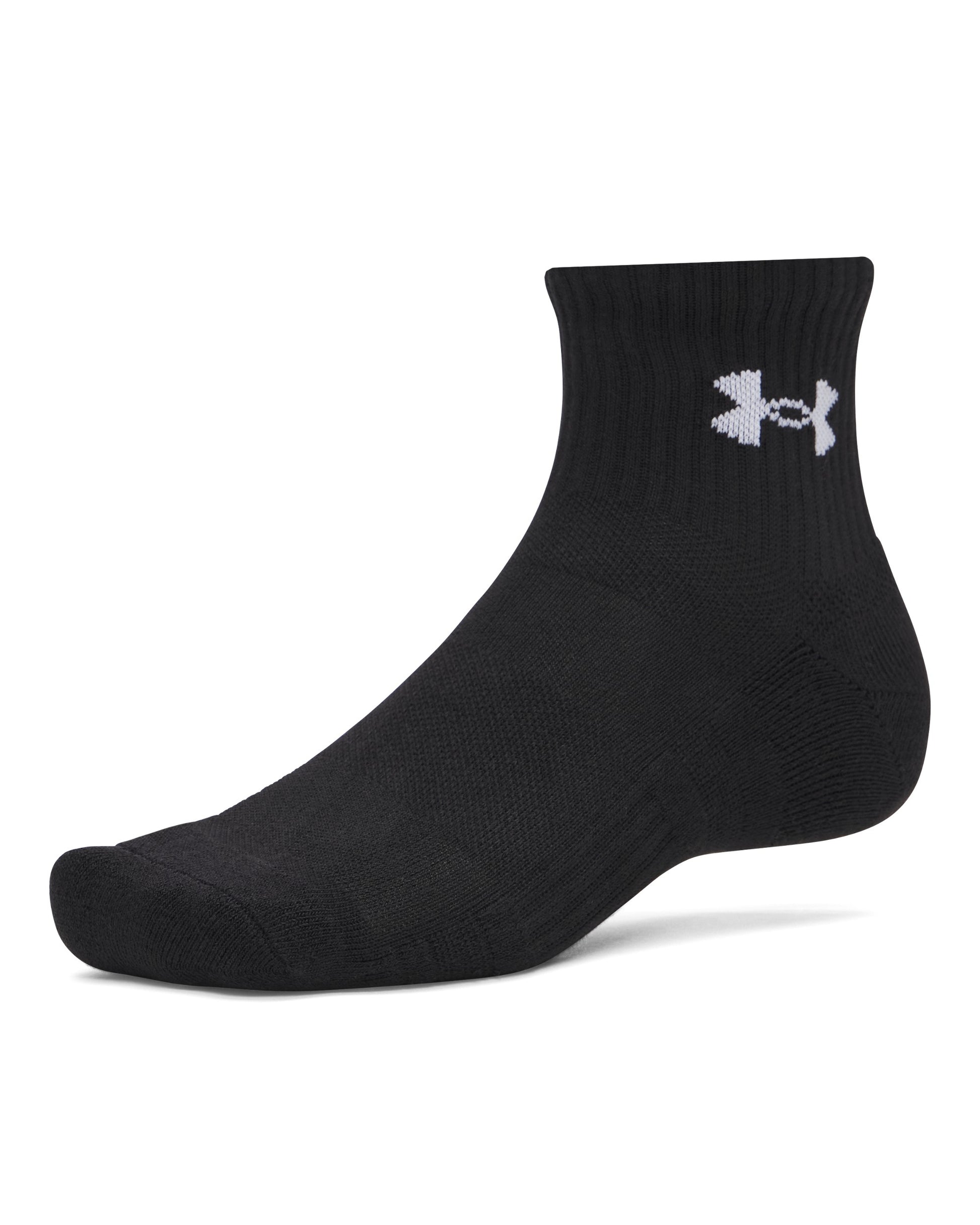 Under Armour Calze Sportive Performance Cotton Quarter (3-Pack) Nero