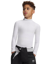 Maglia a Maniche Lunghe ColdGear Armour Mock - Bianco