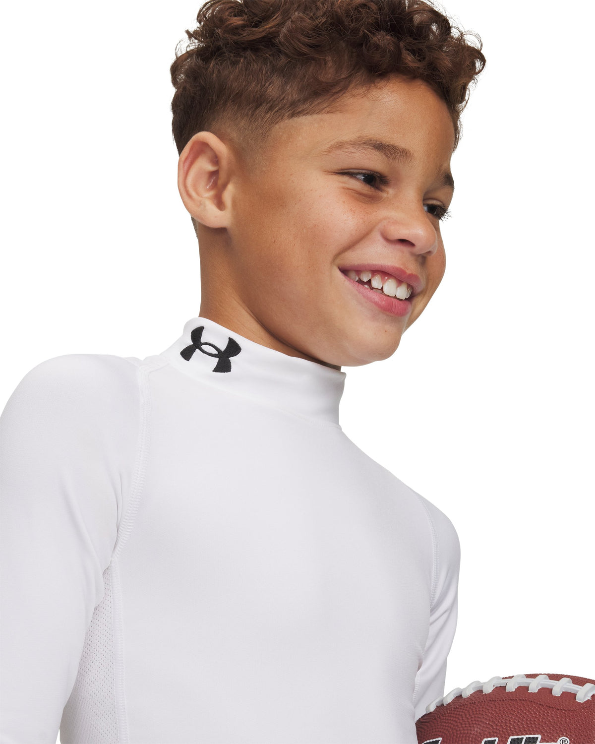 Maglia a Maniche Lunghe ColdGear Armour Mock - Bianco