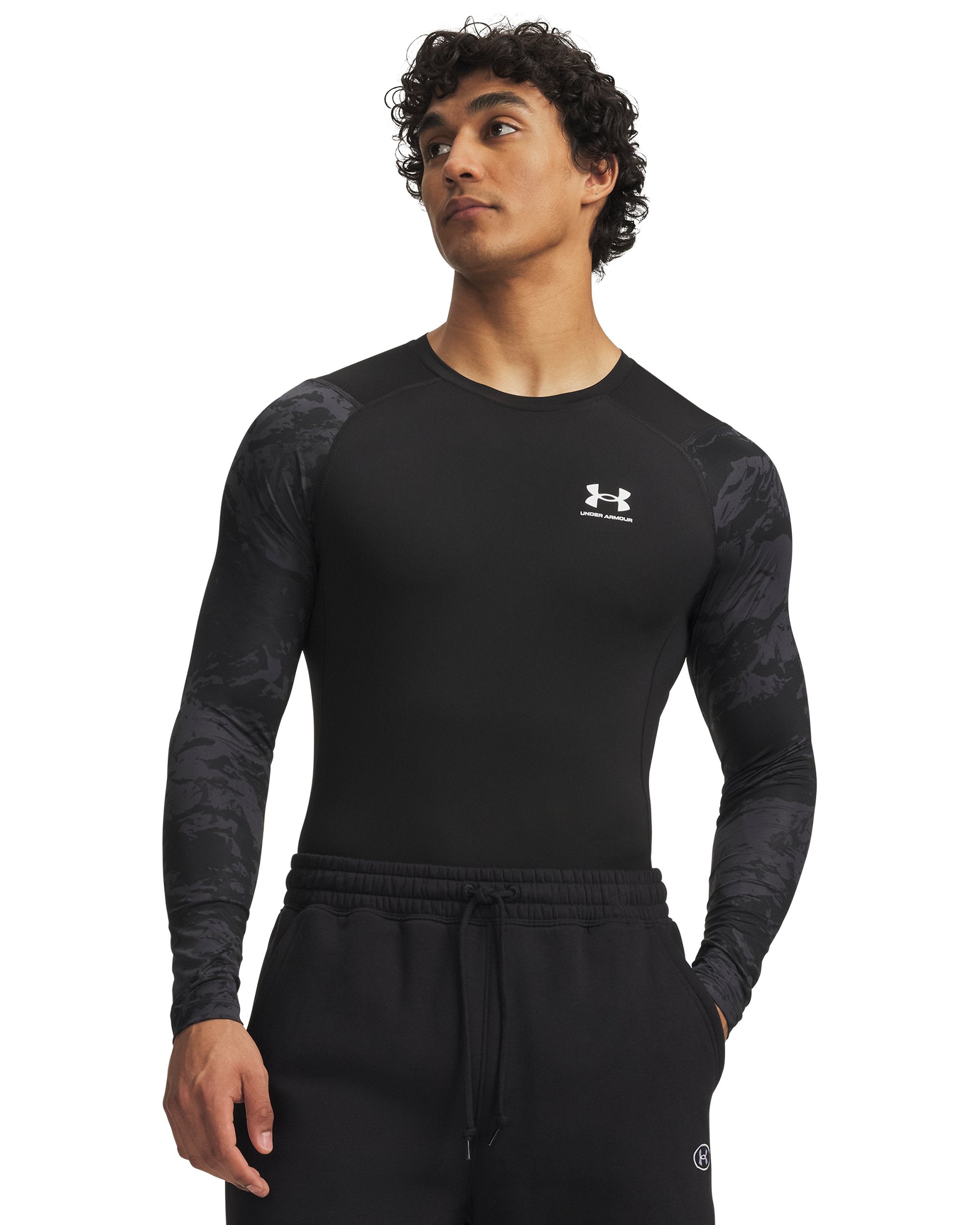 Maglia a Maniche Lunghe HeatGear Armour Compression - Nero