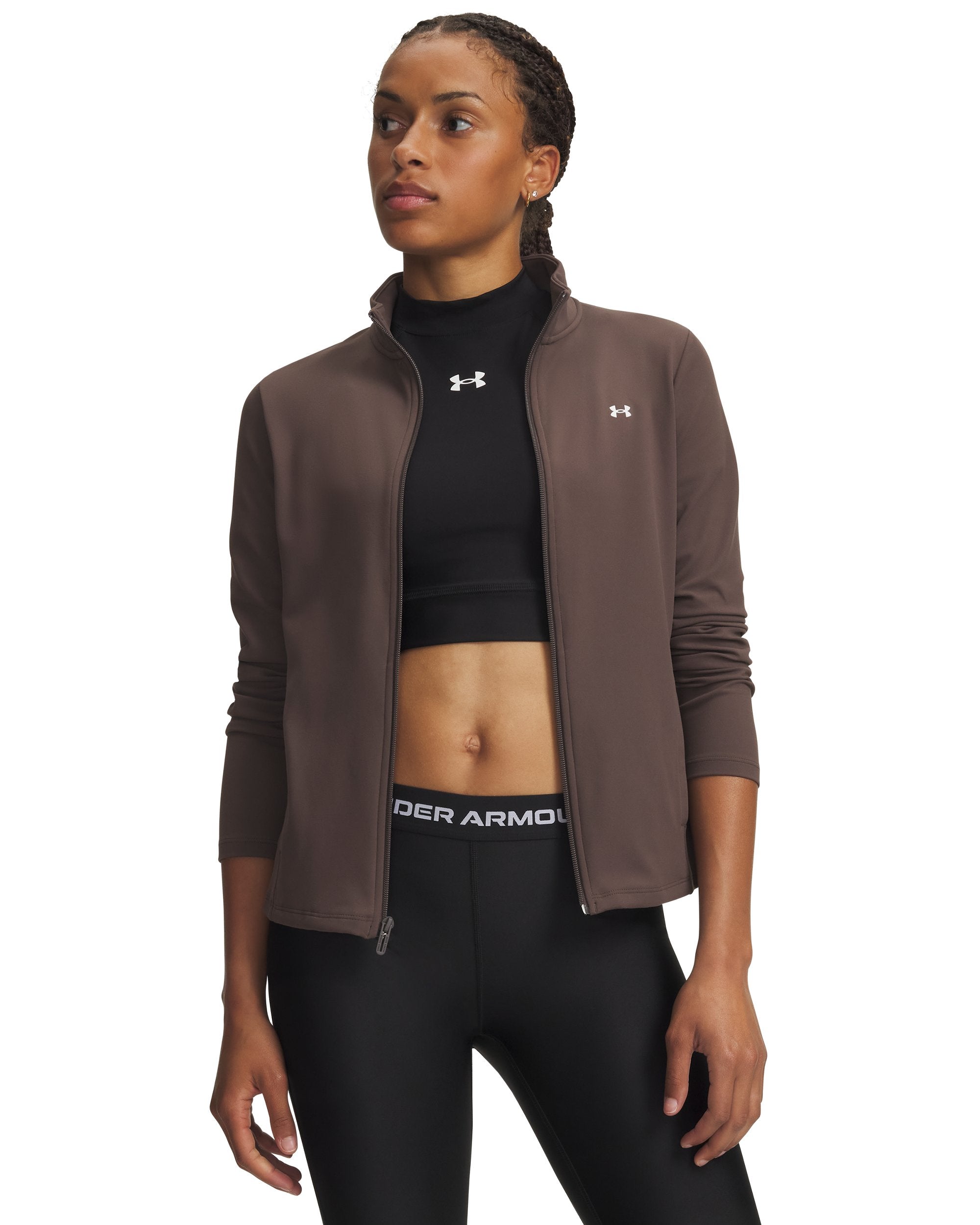 Maglia a Maniche Lunghe Motion Full Zip - Marrone