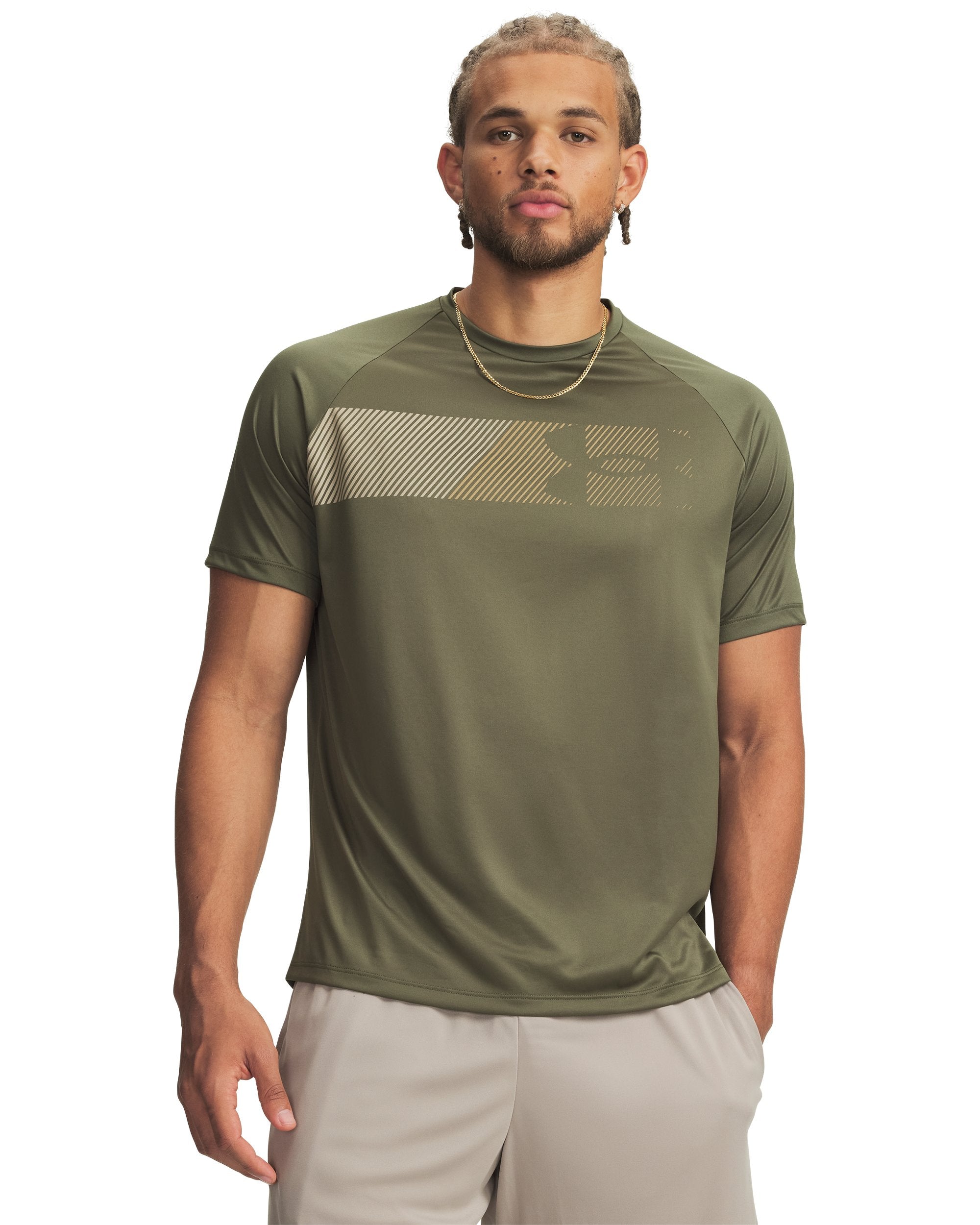 T-Shirt Tech Graphic - Verde Militare
