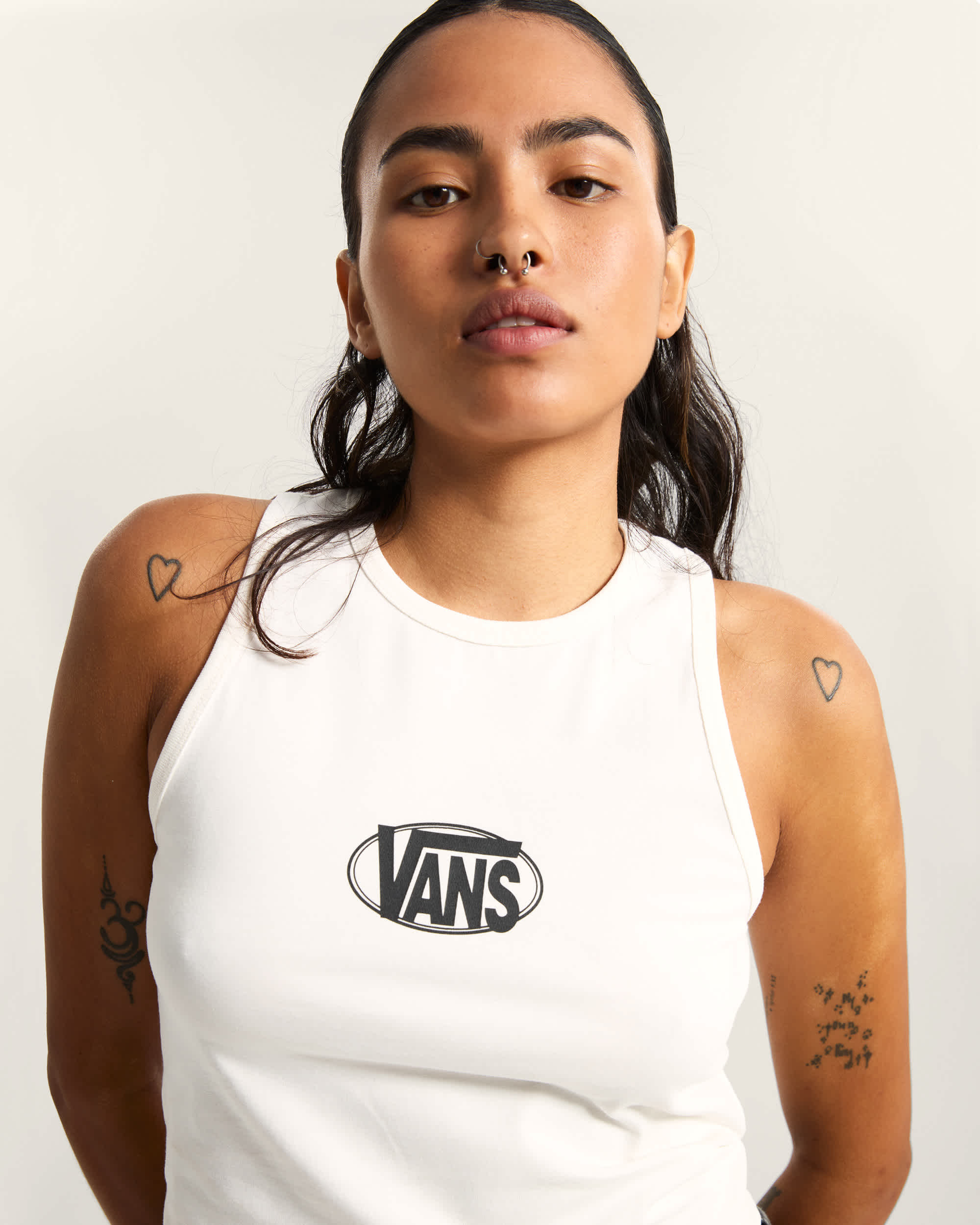 Vans Canotta Oval Logo Tank Bianco