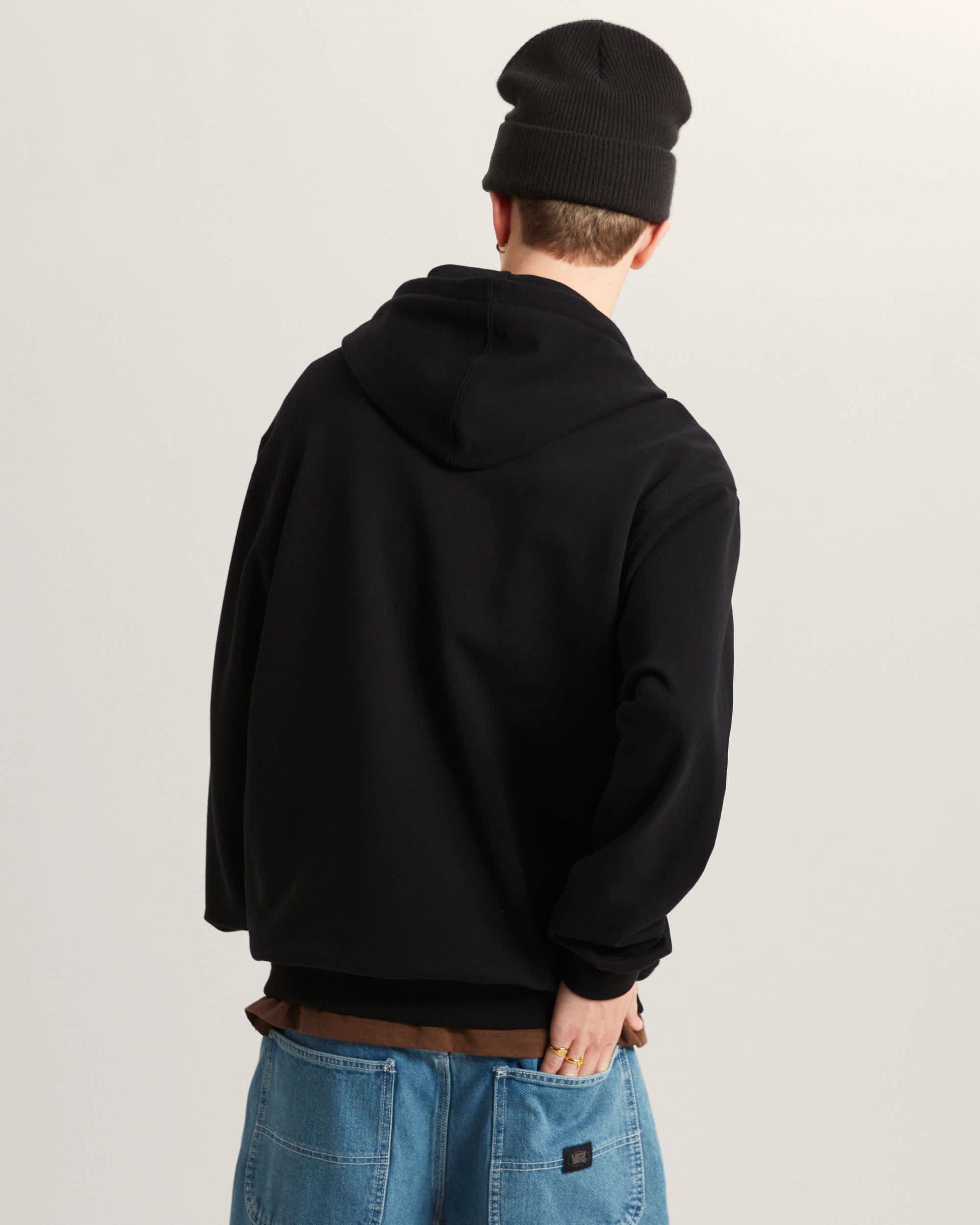 Vans Felpa Salton con Cappuccio e Zip Nero