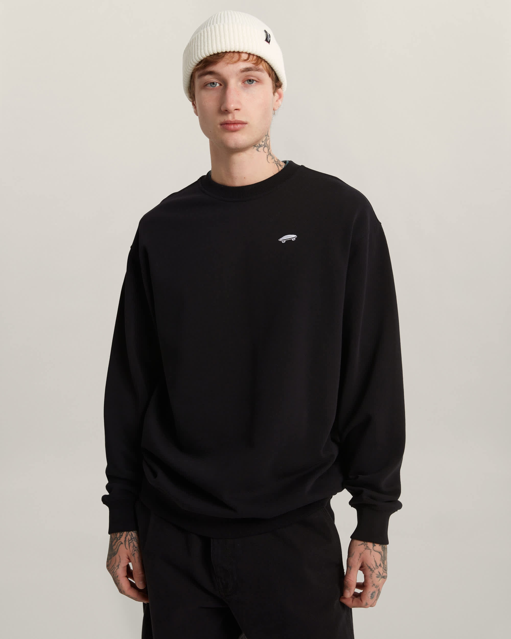 Vans Felpa Salton Loose FT Crew Nero