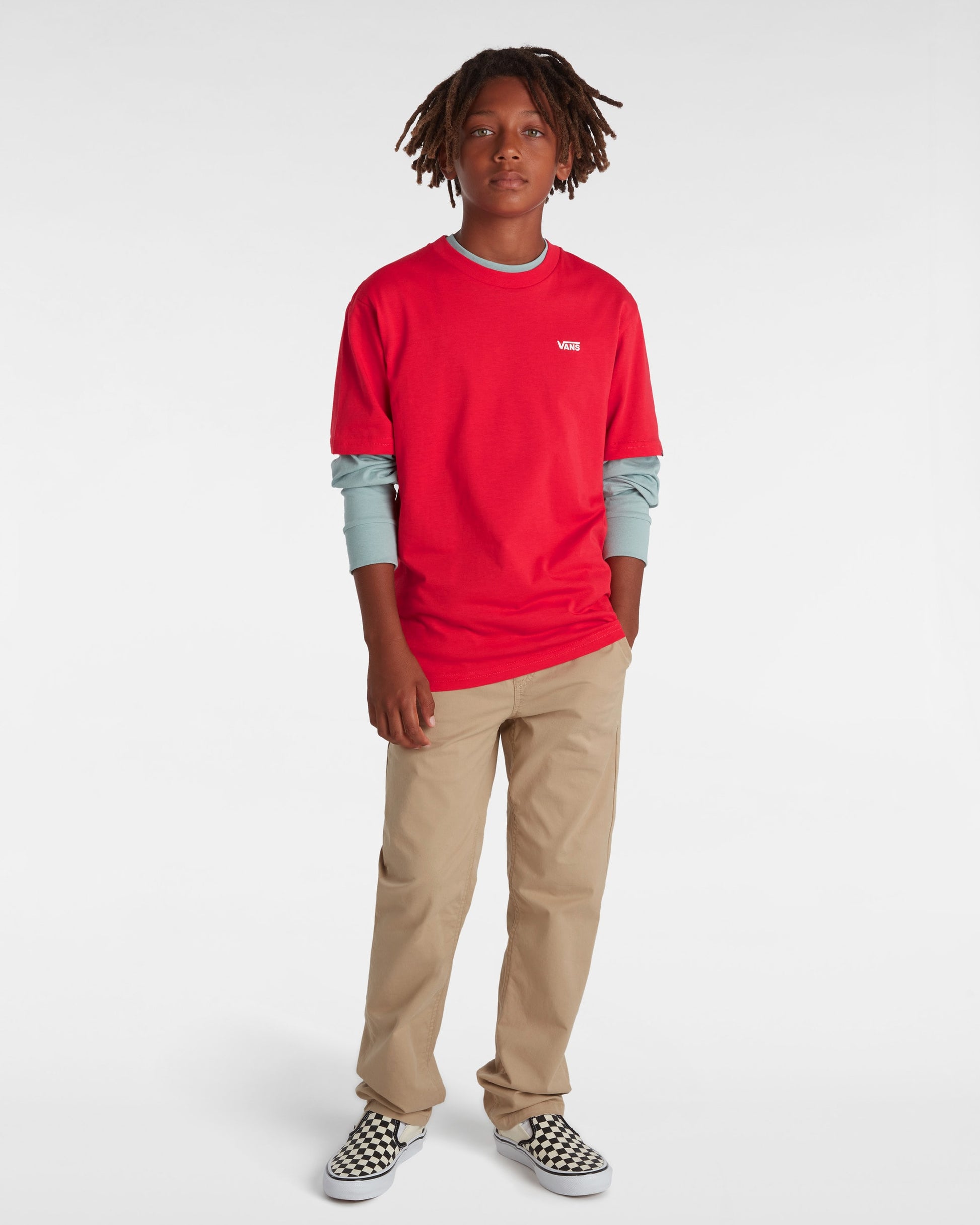 Vans T-shirt Left Chest Logo Rosso