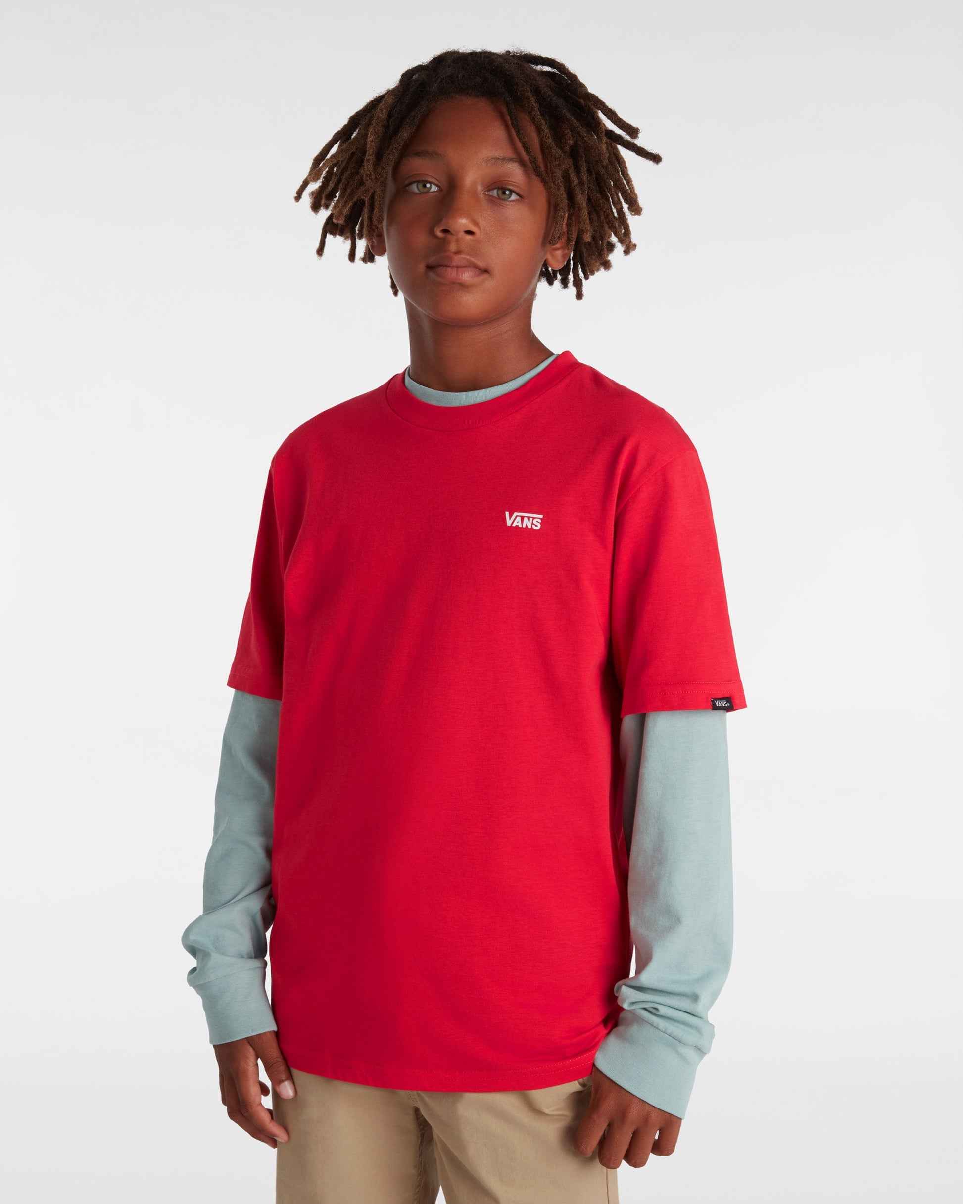 Vans T-shirt Left Chest Logo Rosso