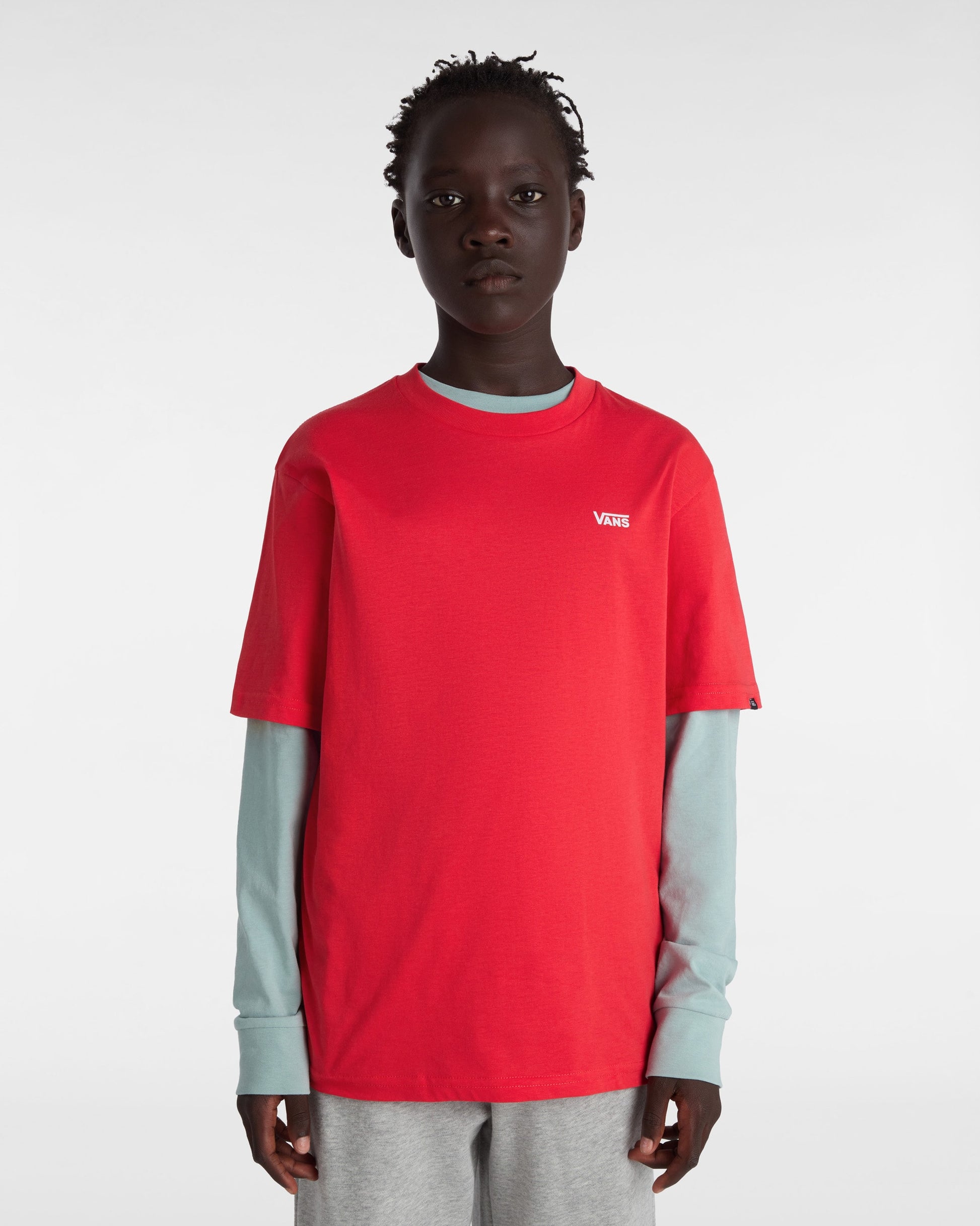 Vans T-shirt Left Chest Logo Rosso