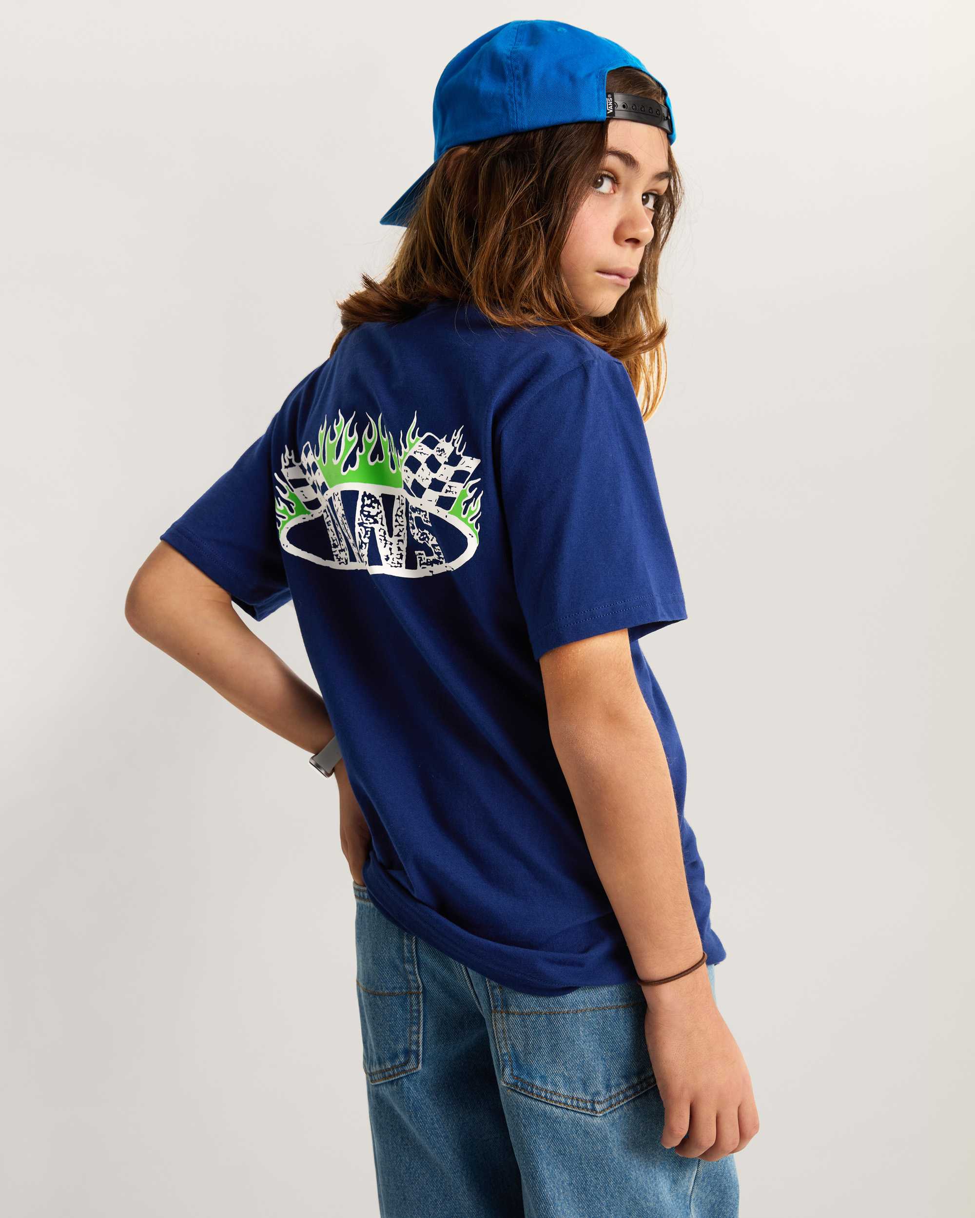 Vans T-Shirt Left Chest Logo Blu