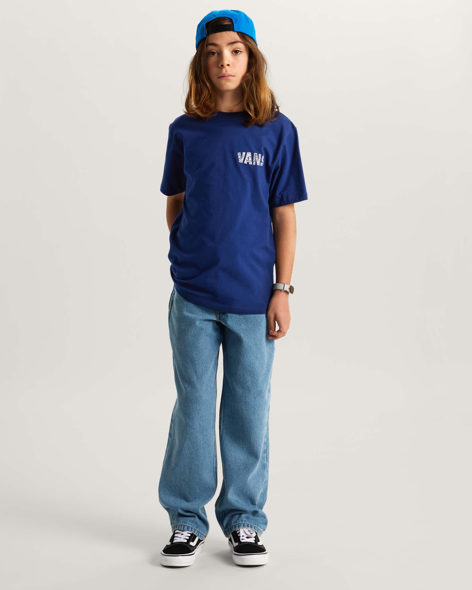 Vans T-Shirt Left Chest Logo Blu