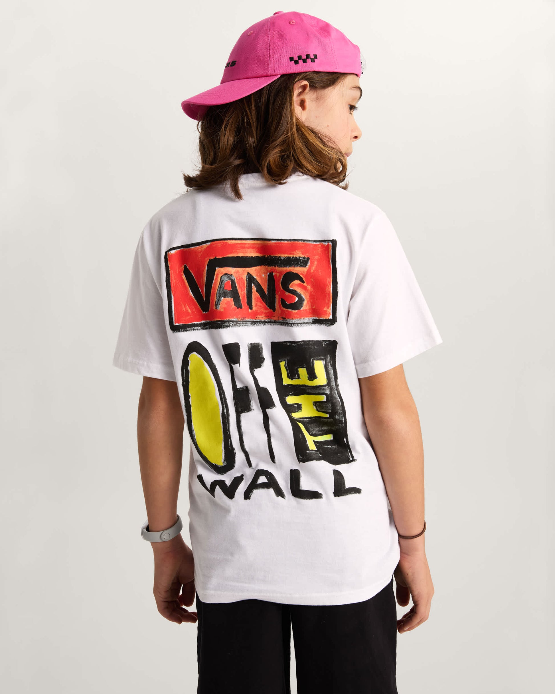 Vans T-Shirt On Canvas Bianco