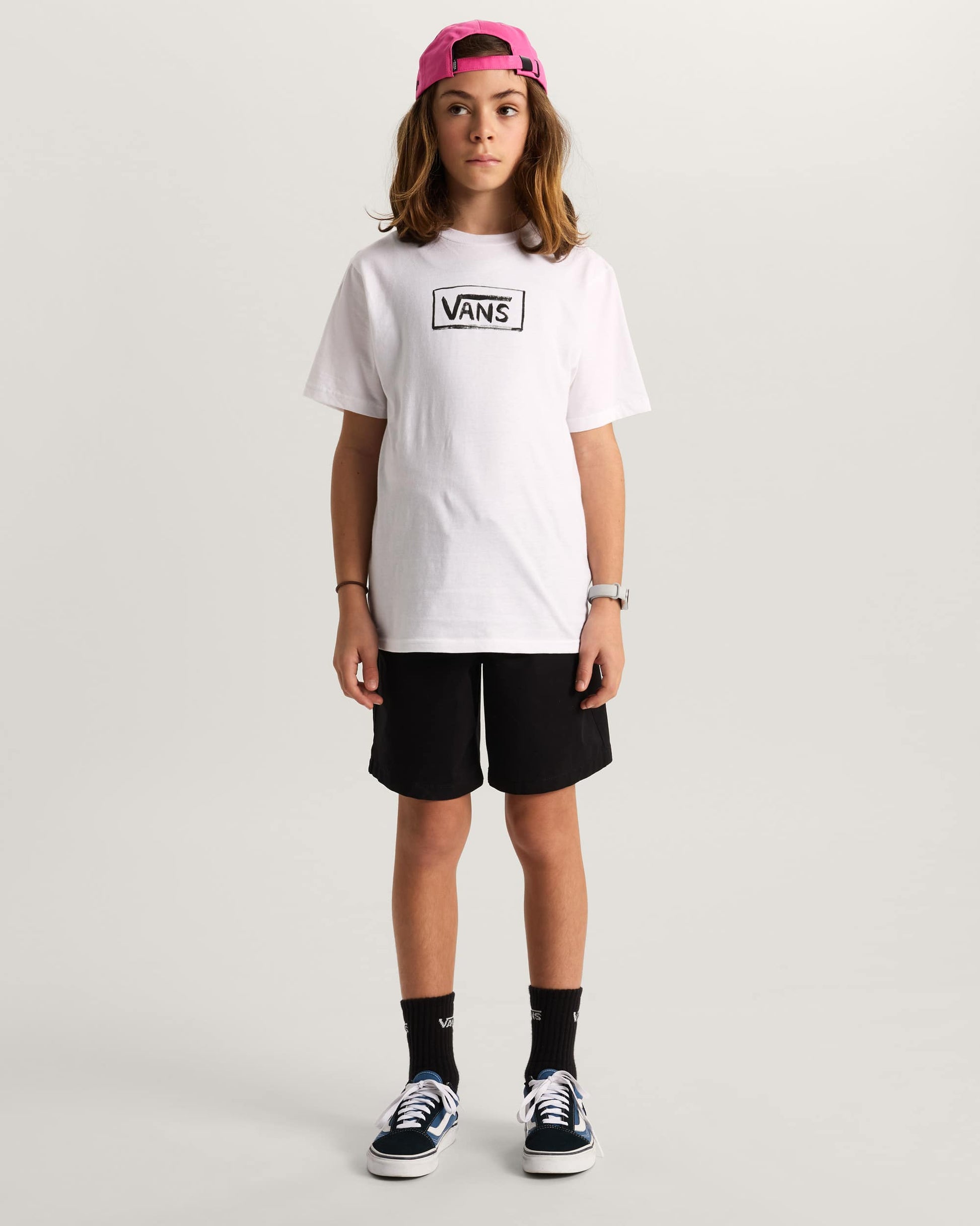 Vans T-Shirt On Canvas Bianco