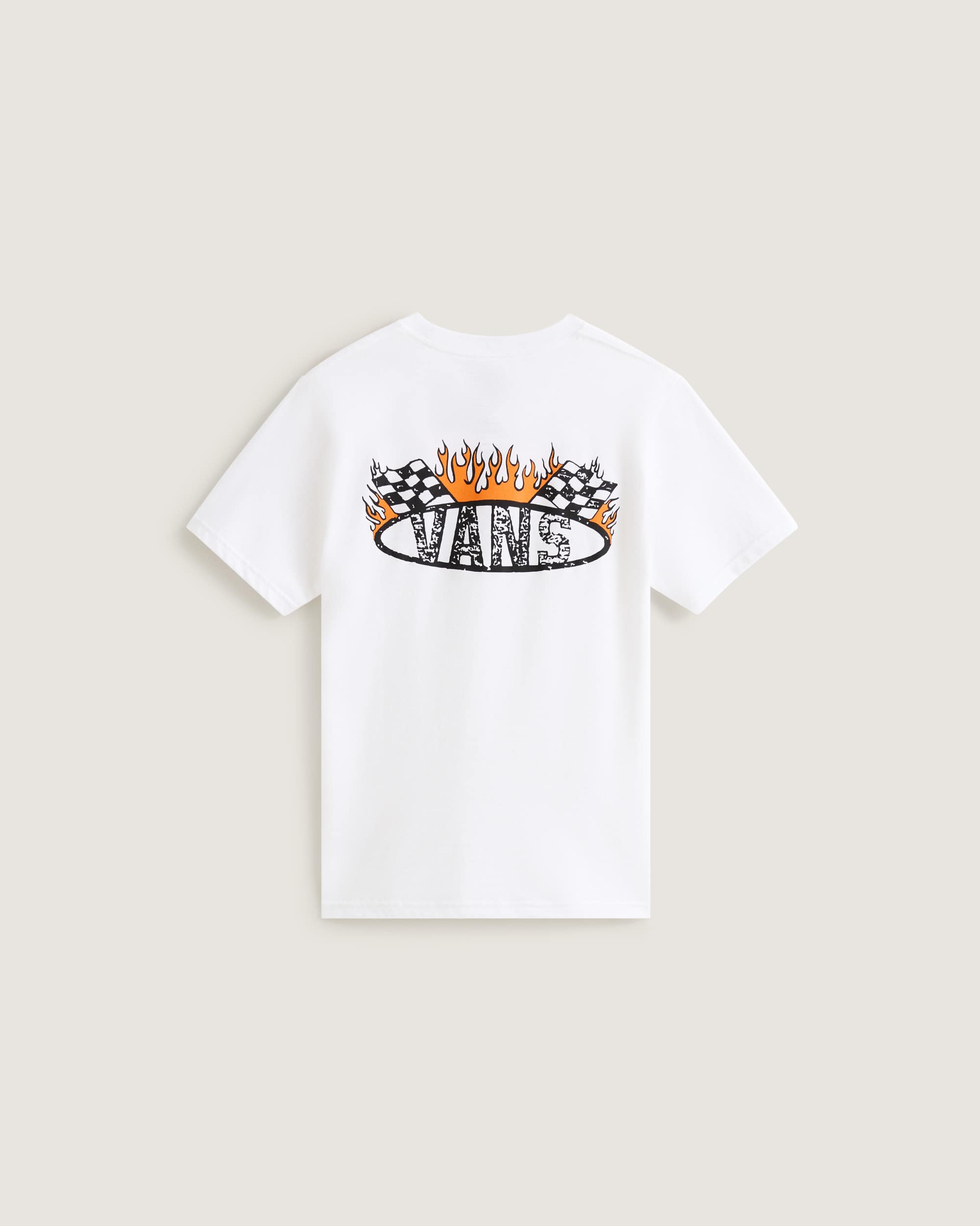 Vans T-Shirt Racing Flames Bianco