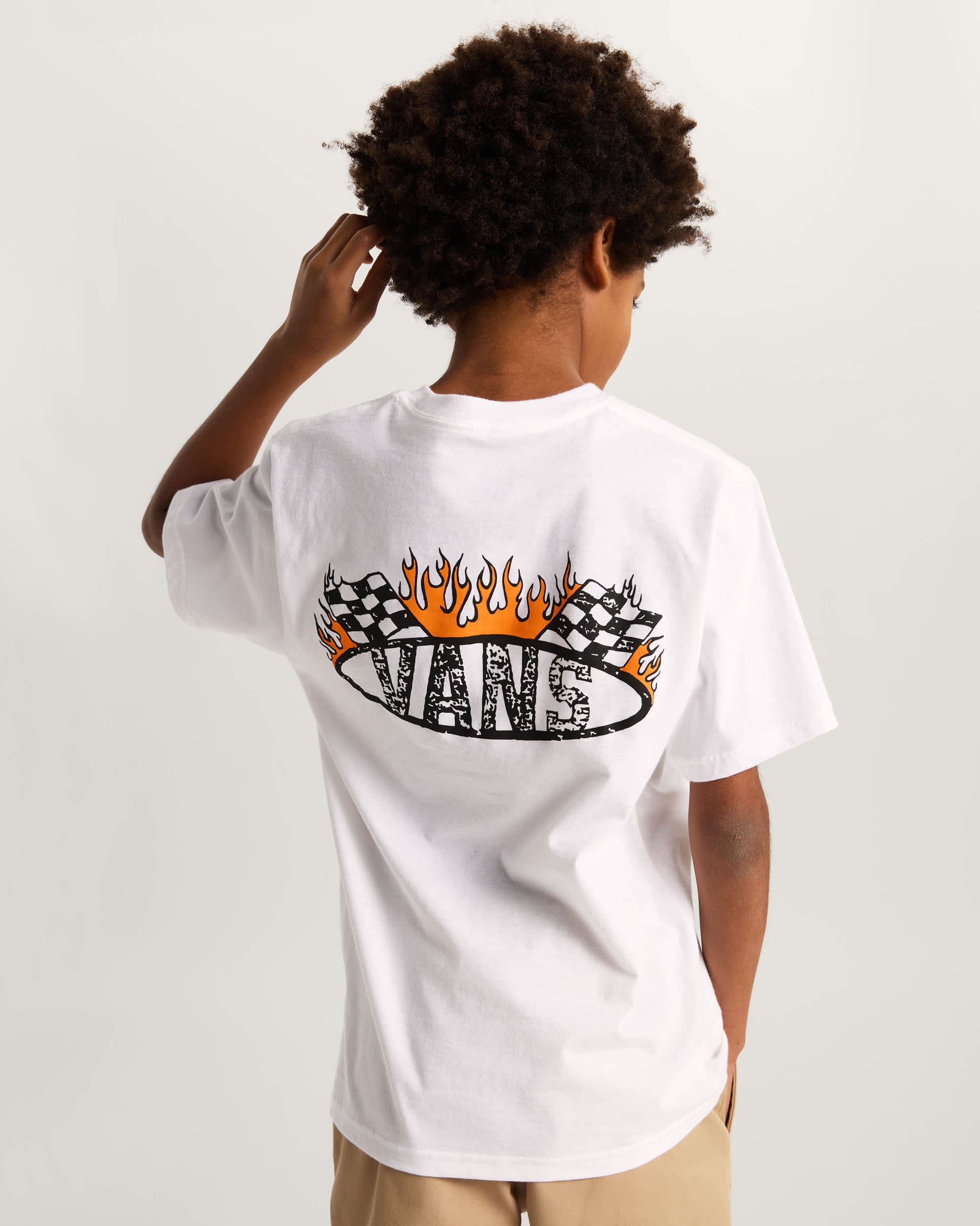 Vans T-Shirt Racing Flames Bianco