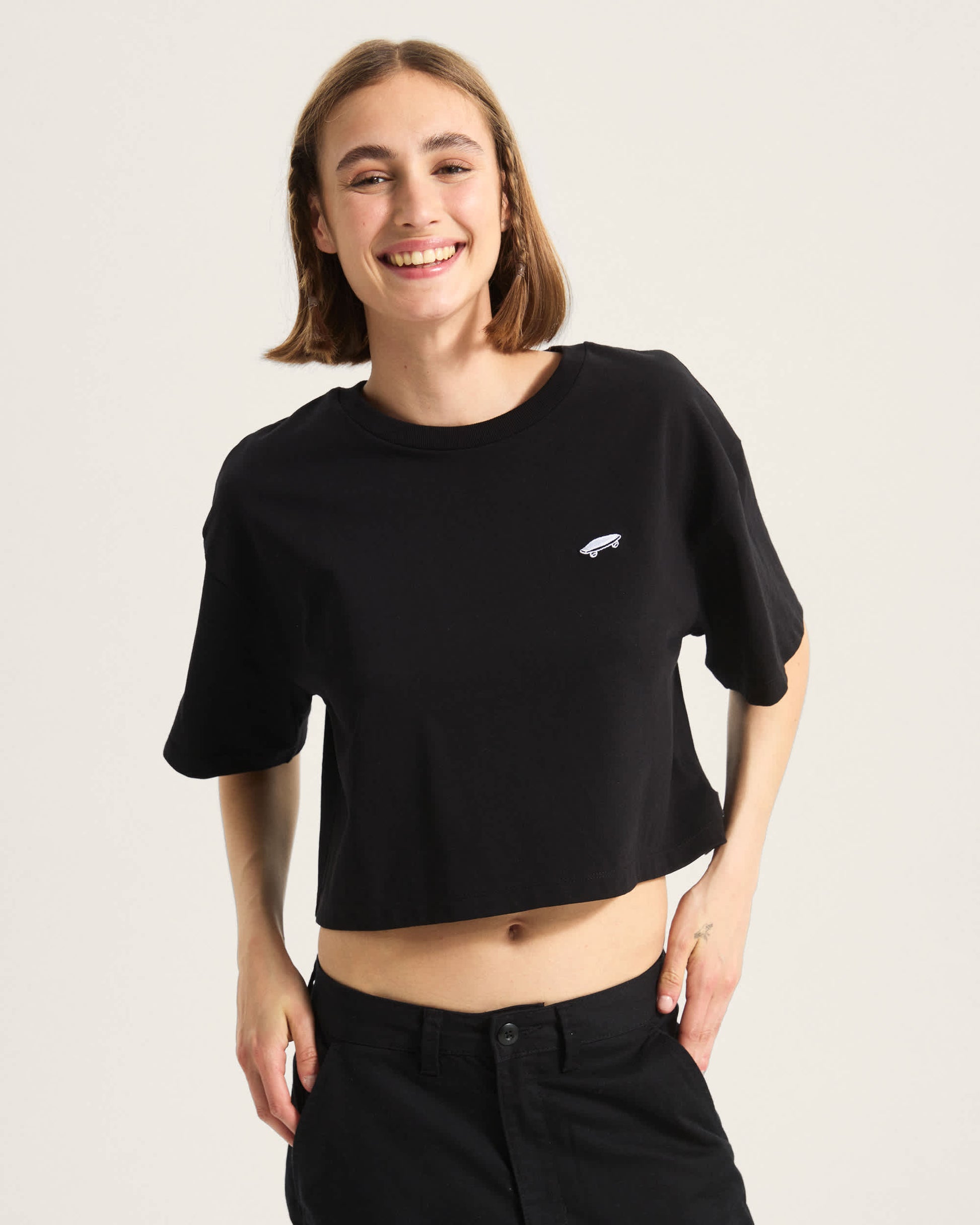 Vans T-Shirt Salton Crop Nero