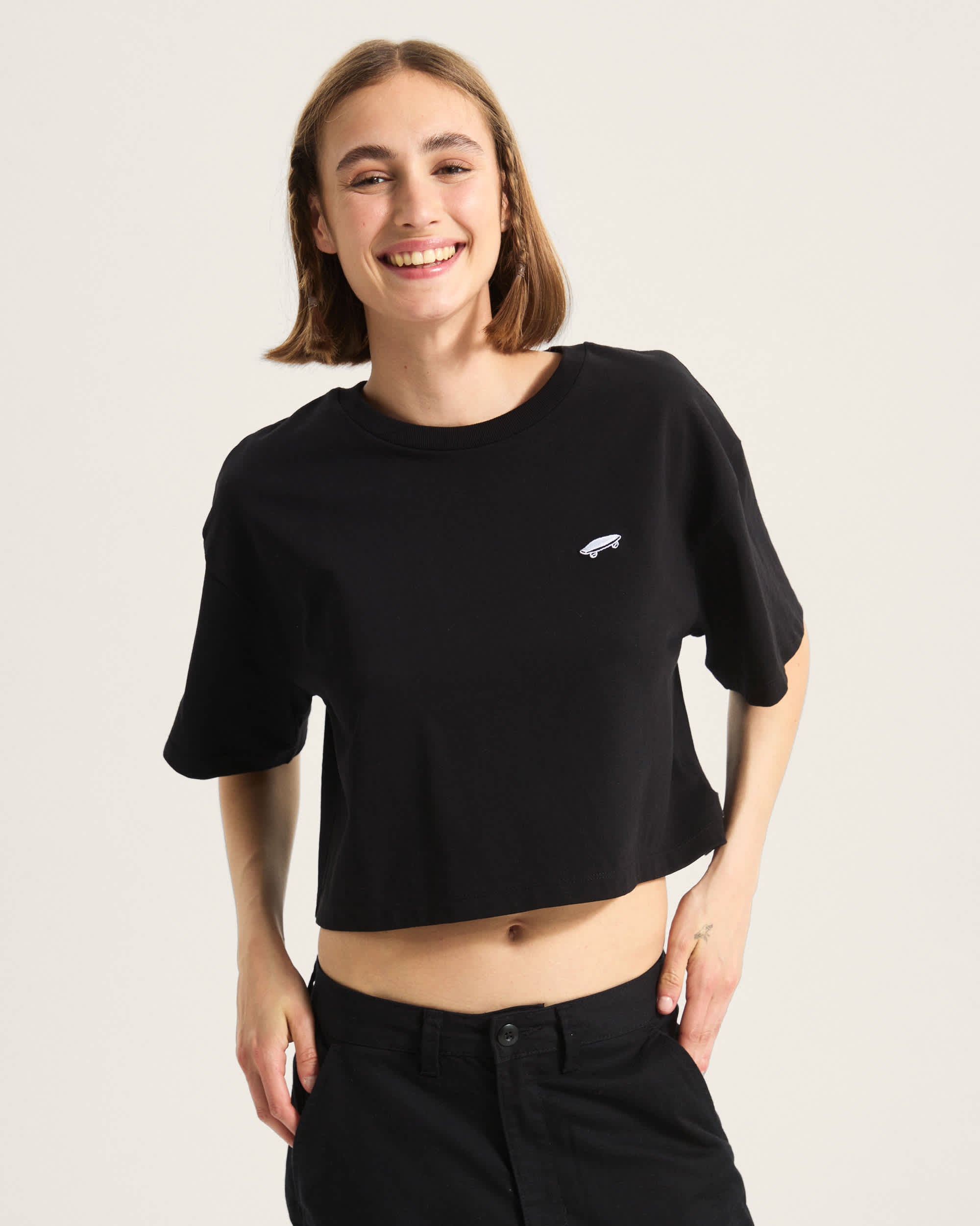 Vans T-Shirt Salton Crop Nero