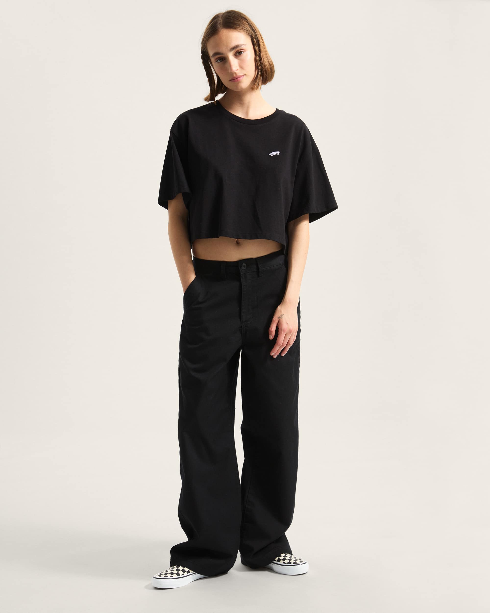 Vans T-Shirt Salton Crop Nero