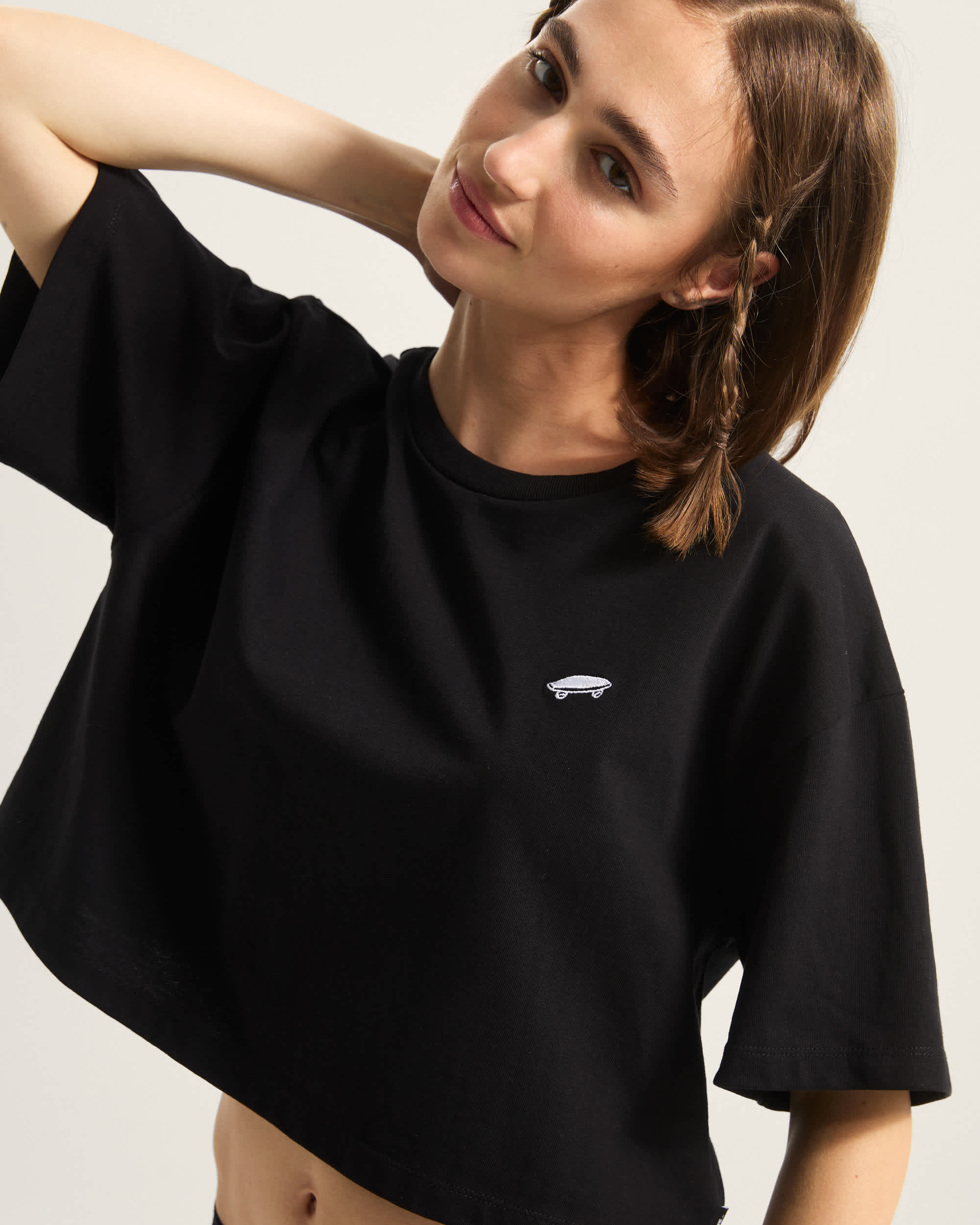 Vans T-Shirt Salton Crop Nero