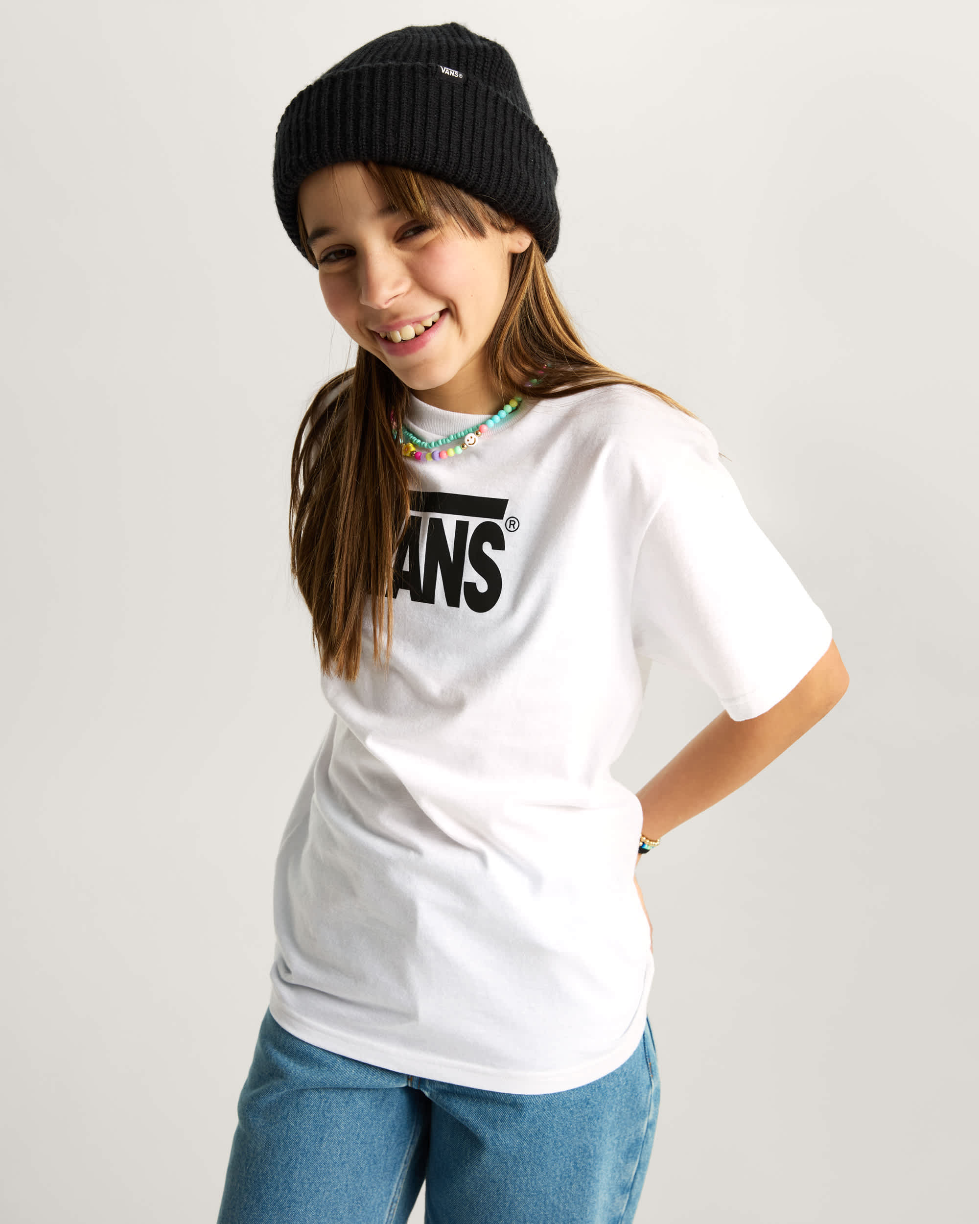 Vans T-Shirt Stretch Logo Bianco