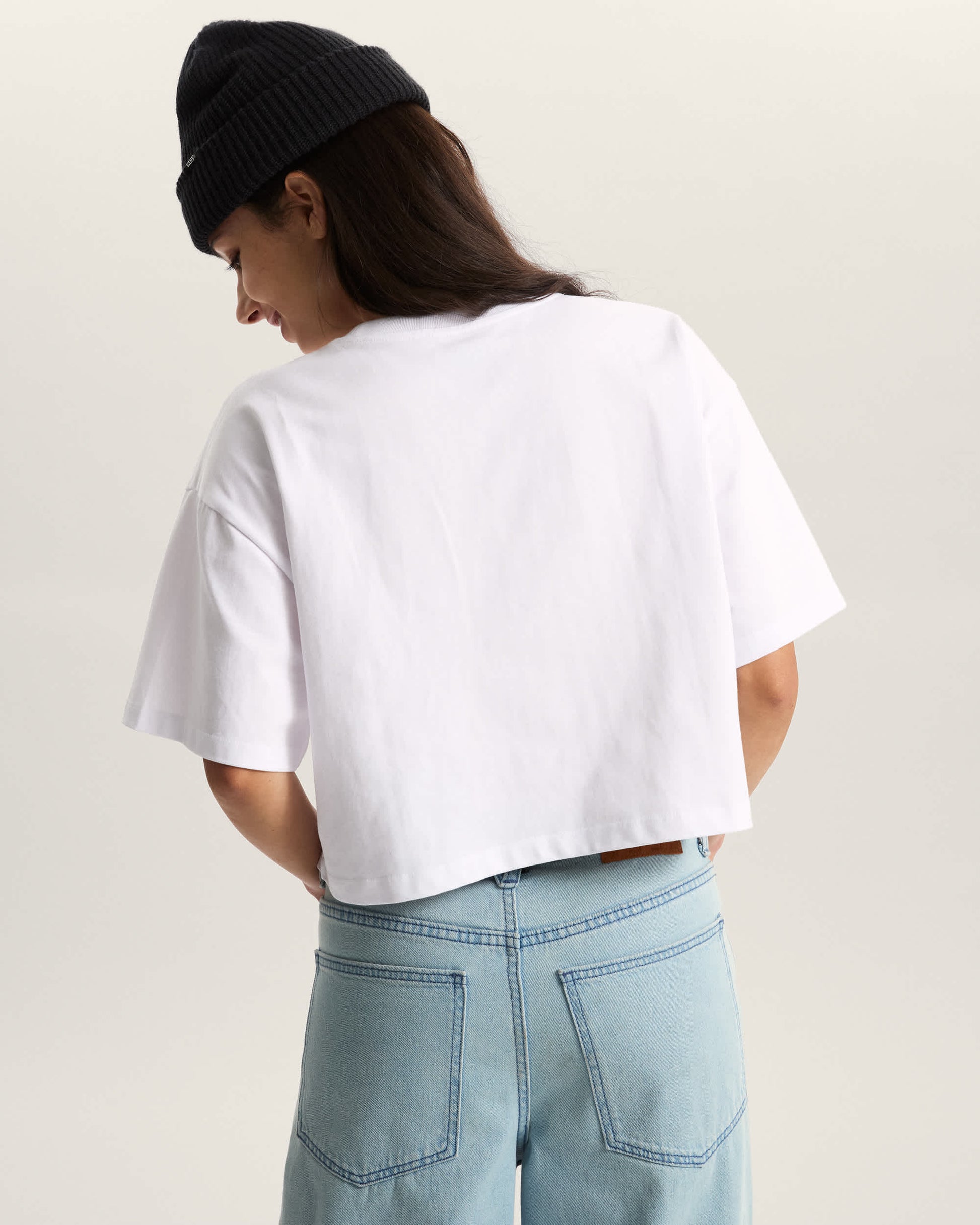 Vans T-Shirt W Salton Relax Crop Bianco